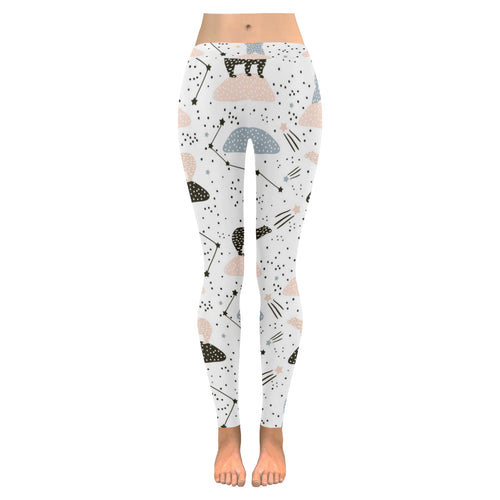 Polar bears star poka dot pattern Women's Legging Fulfilled In US