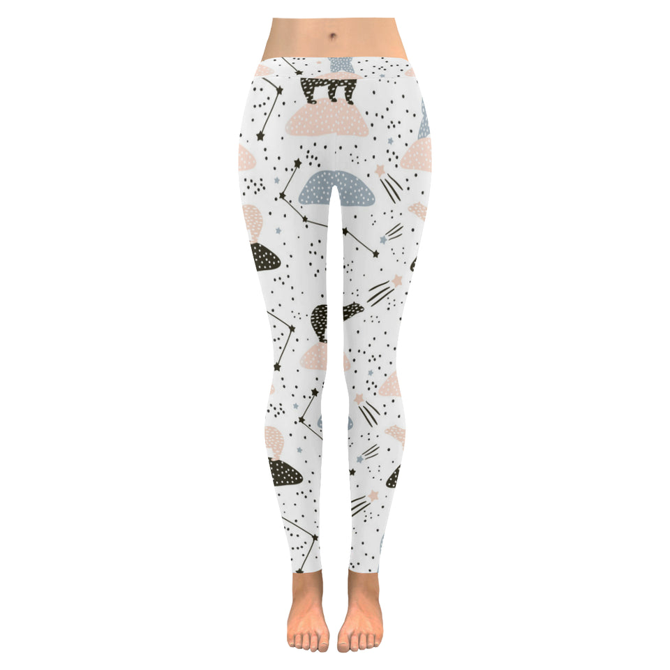 Polar bears star poka dot pattern Women's Legging Fulfilled In US