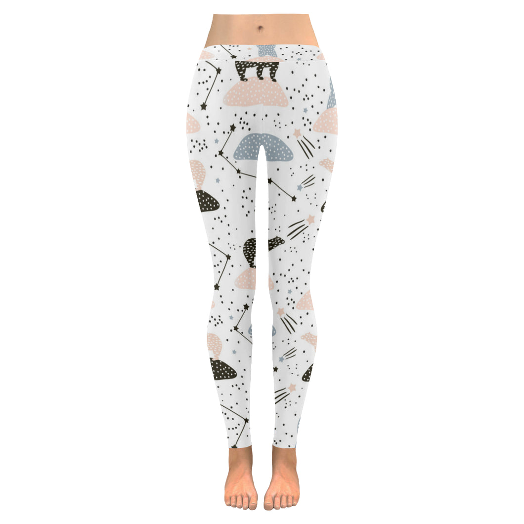 Polar bears star poka dot pattern Women's Legging Fulfilled In US