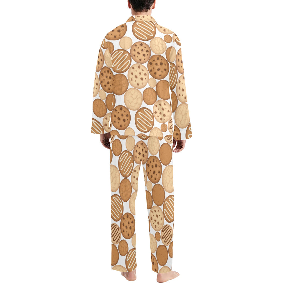 Various cookie pattern Men's Long Pajama Set
