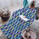 Surfboard Pattern Print Design 03 Blanket Robe with Sleeves