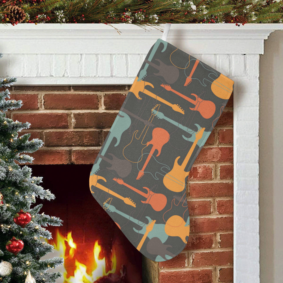 electric guitars pattern Christmas Stocking