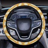 Pretzels Pattern Print Design 01 Car Steering Wheel Cover