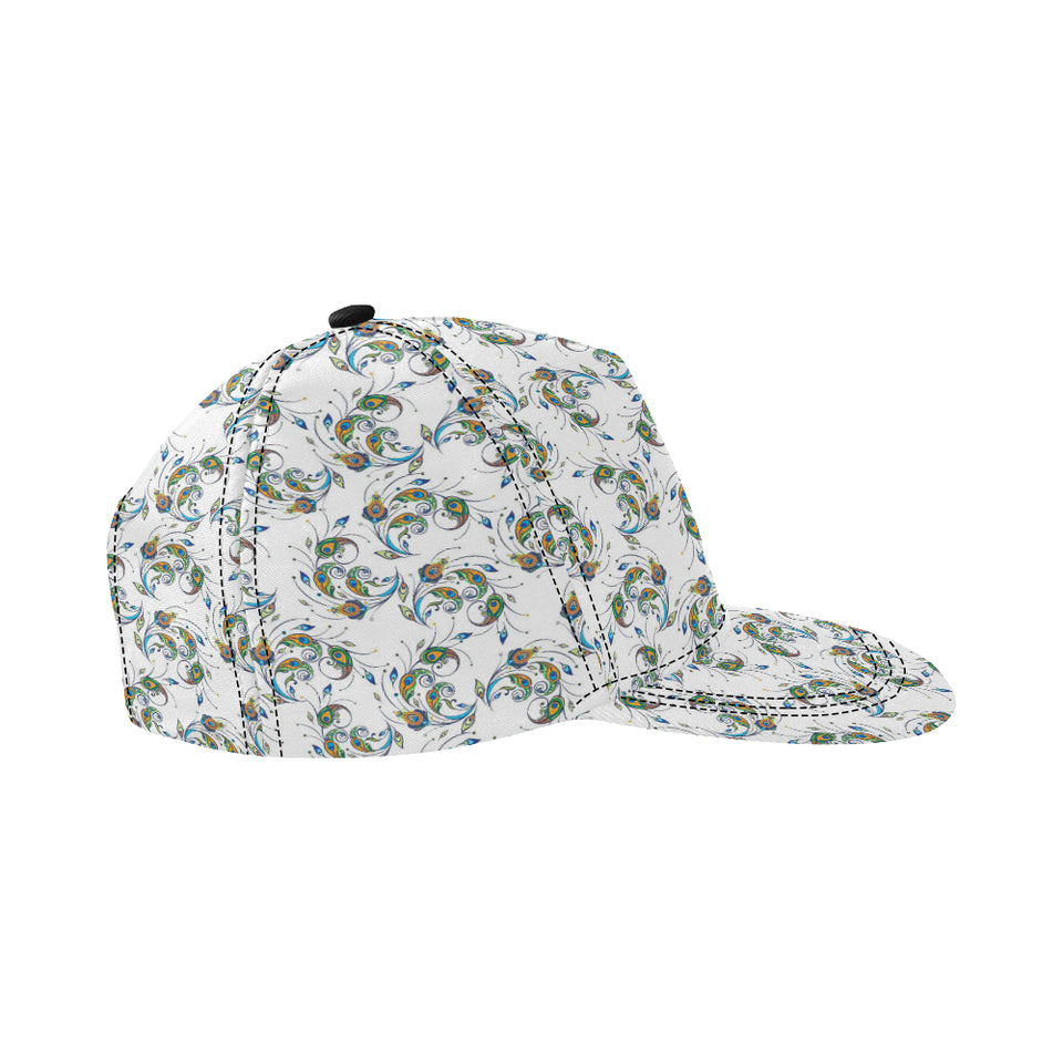 Peacock feather pattern All Over Print Snapback Cap