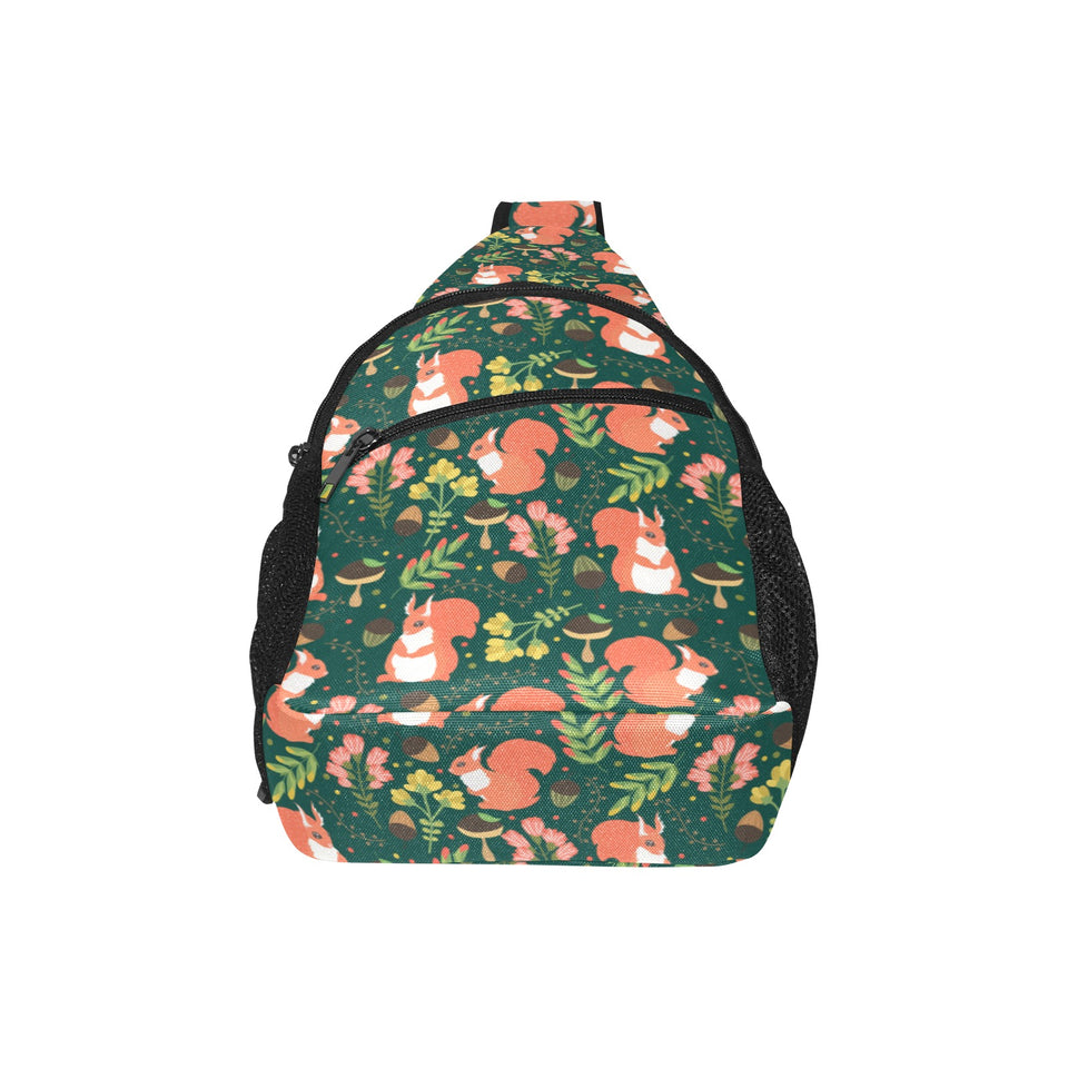 Squirrel Pattern Print Design 03 All Over Print Chest Bag