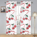 Hand drawn cherry pattern Gauze Curtain