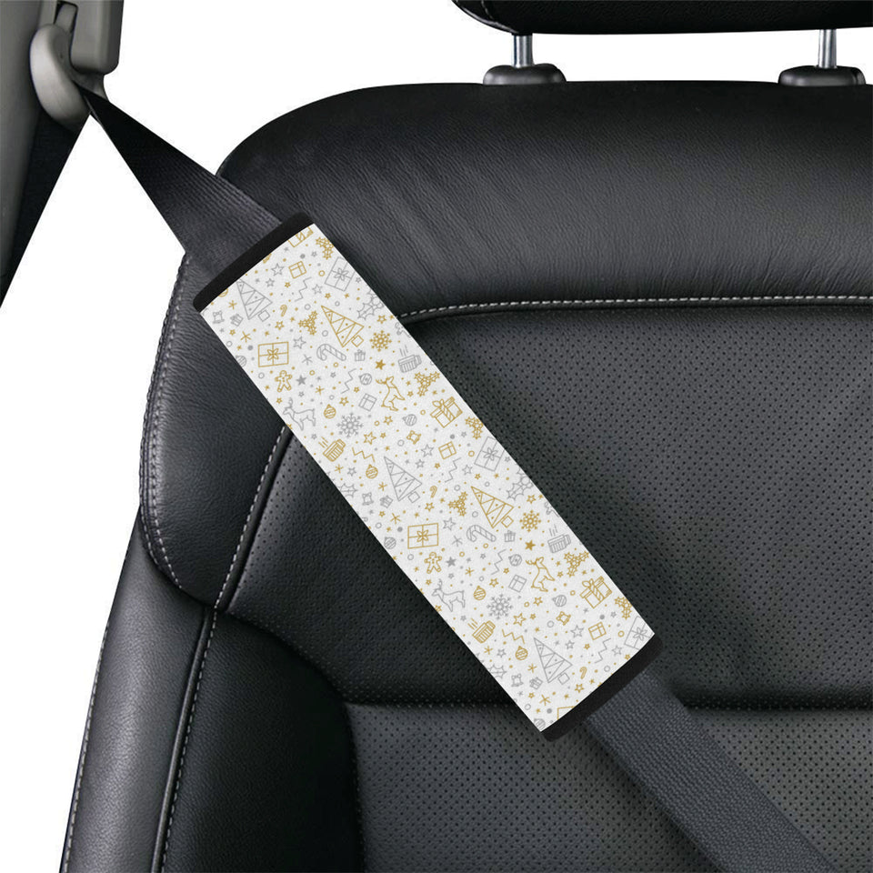Christmas tree Christmas element Silver gold patte Car Seat Belt Cover