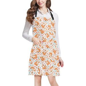 Squirrel Pattern Print Design 05 All Over Print Adjustable Apron