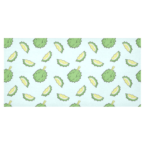 Durian pattern blue background Tablecloth