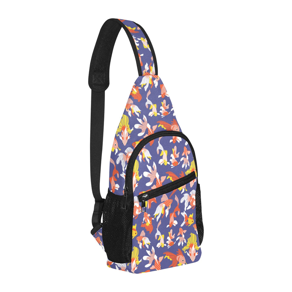 Goldfish Pattern Print Design 04 All Over Print Chest Bag