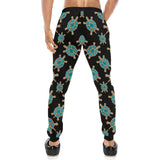Sea turtle blue stone pattern Unisex Casual Sweatpants