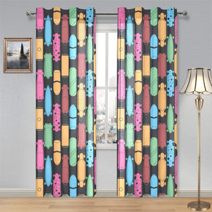 Skate Board Pattern Print Design 02 Gauze Curtain