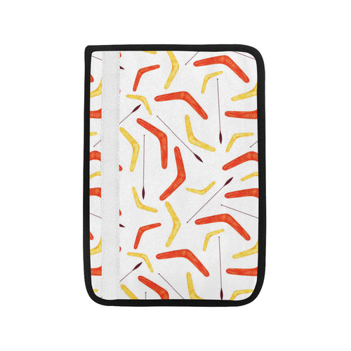 Waterclor boomerang Australian aboriginal ornament Car Seat Belt Cover