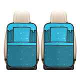 Airplane destinations blue background Car Seat Back Organizer