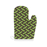 Green Peas Pattern Print Design 05 Heat Resistant Oven Mitts