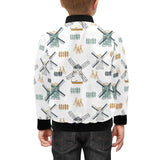 windmill pattern Kids' Boys' Girls' Bomber Jacket