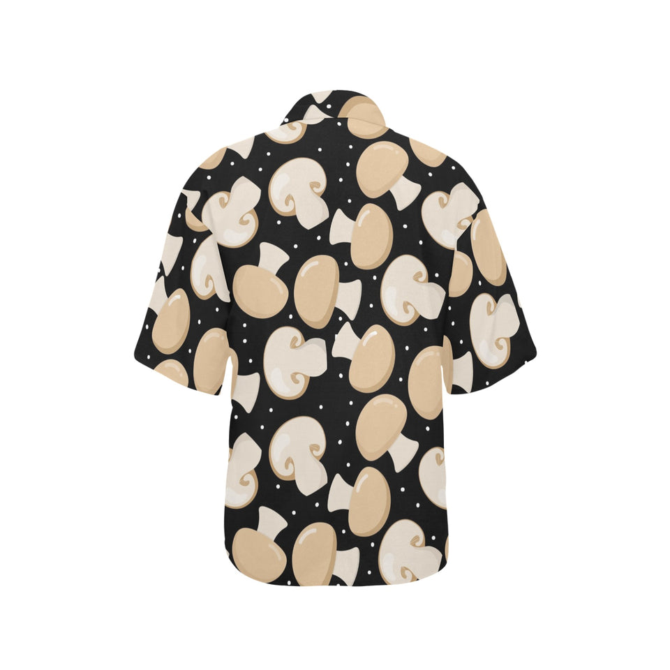 Champignon mushroom pattern Women's All Over Print Hawaiian Shirt