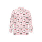 Cute goat pattern Men's Long Sleeve Polo Shirt