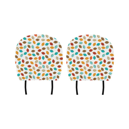 Colorful american football ball pattern Car Headrest Cover