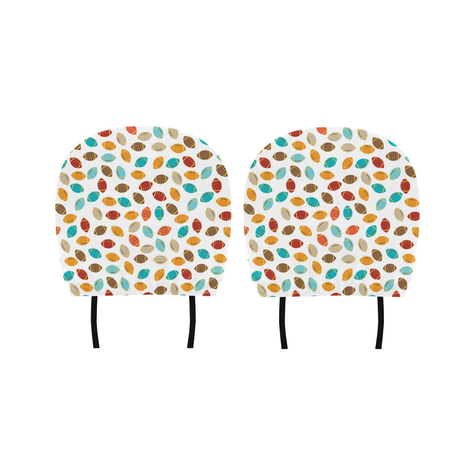 Colorful american football ball pattern Car Headrest Cover