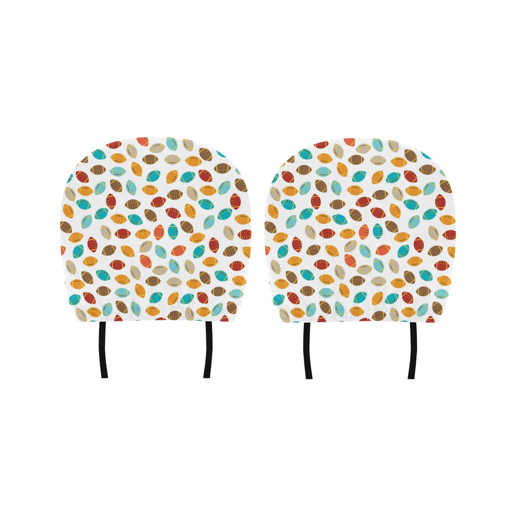 Colorful american football ball pattern Car Headrest Cover