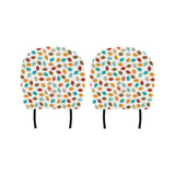 Colorful american football ball pattern Car Headrest Cover