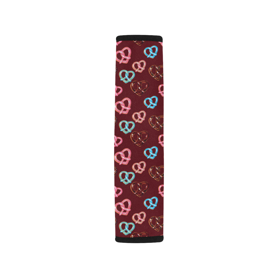 Pretzels Pattern Print Design 05 Car Seat Belt Cover