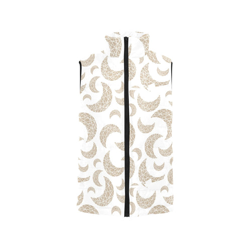 Cool gold moon abstract pattern Men's Padded Vest
