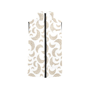 Cool gold moon abstract pattern Men's Padded Vest