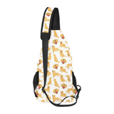 Golden Retriever Pattern Print Design 05 All Over Print Chest Bag