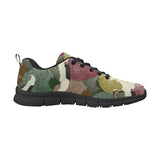 Japanese cranes flying forest dot pattern Men's Sneaker Shoes