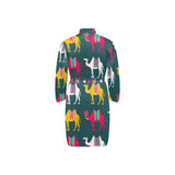 Camel pattern Men's Long Sleeve Belted Night Robe