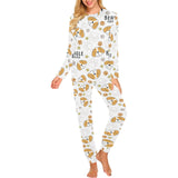 Cute beagle dog pattern background Women's All Over Print Pajama Set