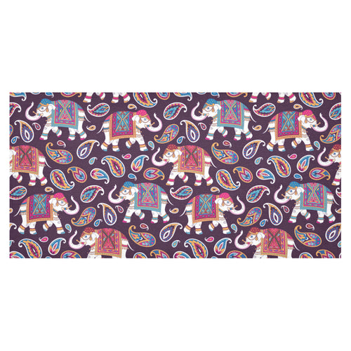 Elephant indian style ornament pattern Tablecloth