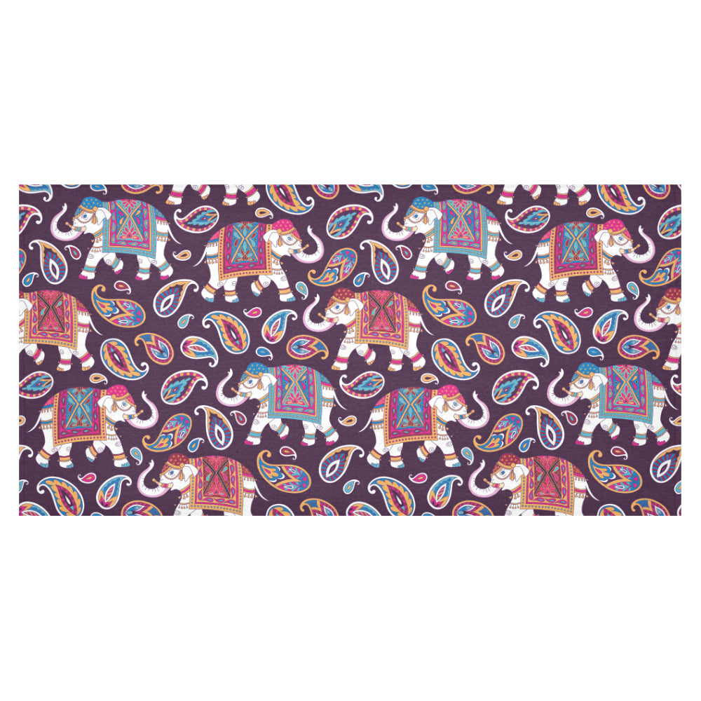 Elephant indian style ornament pattern Tablecloth