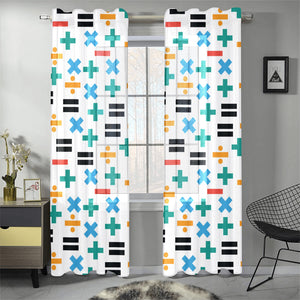 Math Pattern Print Design 05 Gauze Curtain