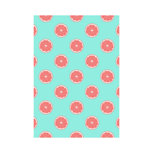 Grapefruit green background House Flag Garden Flag