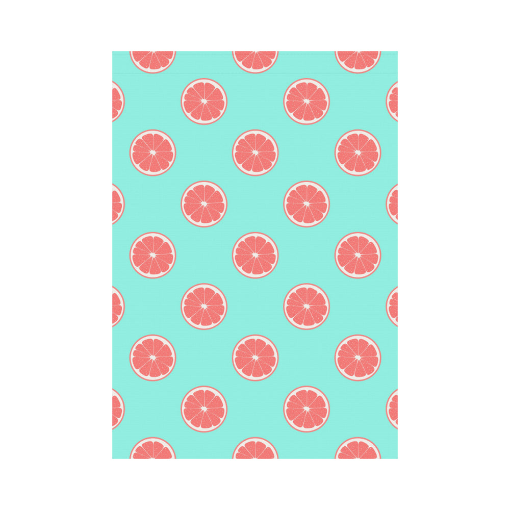 Grapefruit green background House Flag Garden Flag