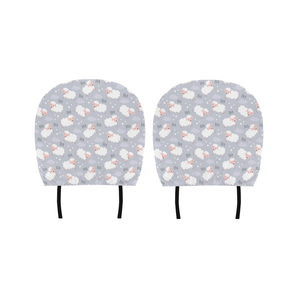 Sweet dreams sheep pattern Car Headrest Cover