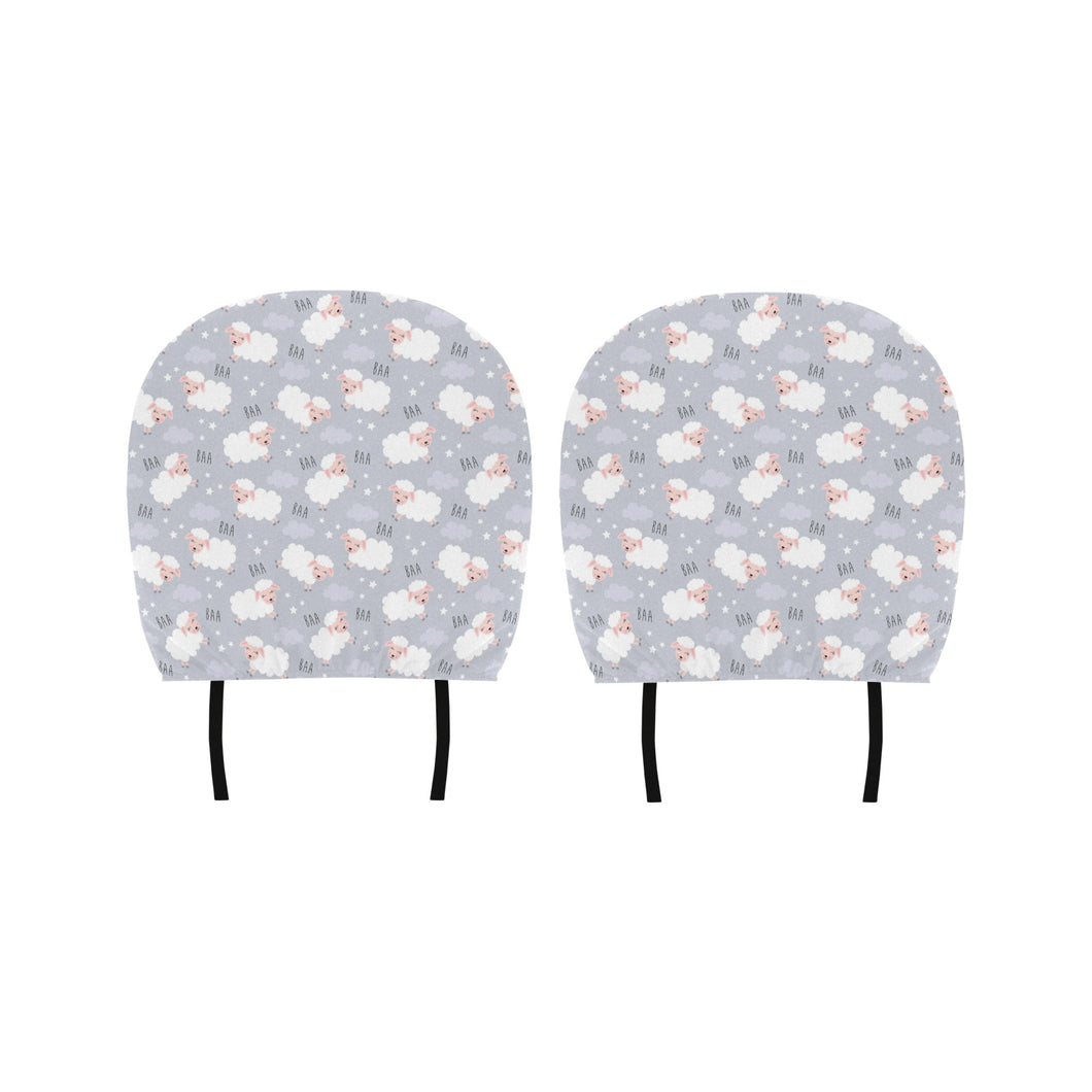 Sweet dreams sheep pattern Car Headrest Cover
