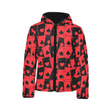 Casino Cards Suits Pattern Print Design 02 Kids' Boys' Girls' Padded Hooded Jacket