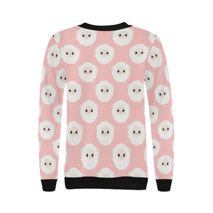 Cute sheep pattern Women's Crew Neck Sweatshirt