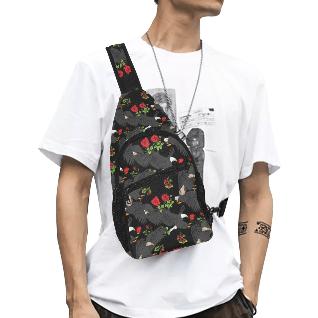 Eagle Pattern Print Design 04 All Over Print Chest Bag