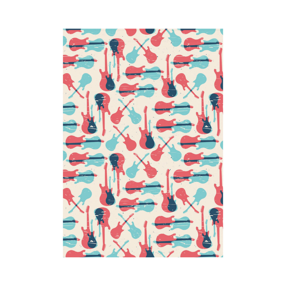 Red Blue guitar pattern House Flag Garden Flag