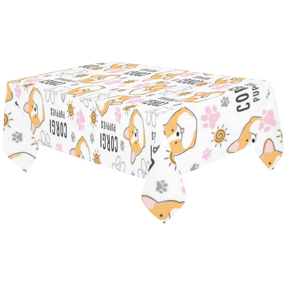 Corgi Dog Pattern Tablecloth
