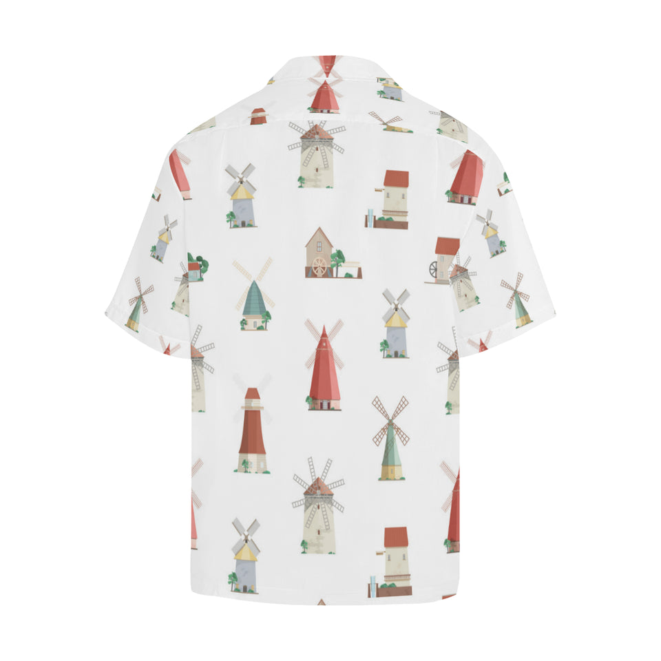 windmill design pattern Men's All Over Print Hawaiian Shirt