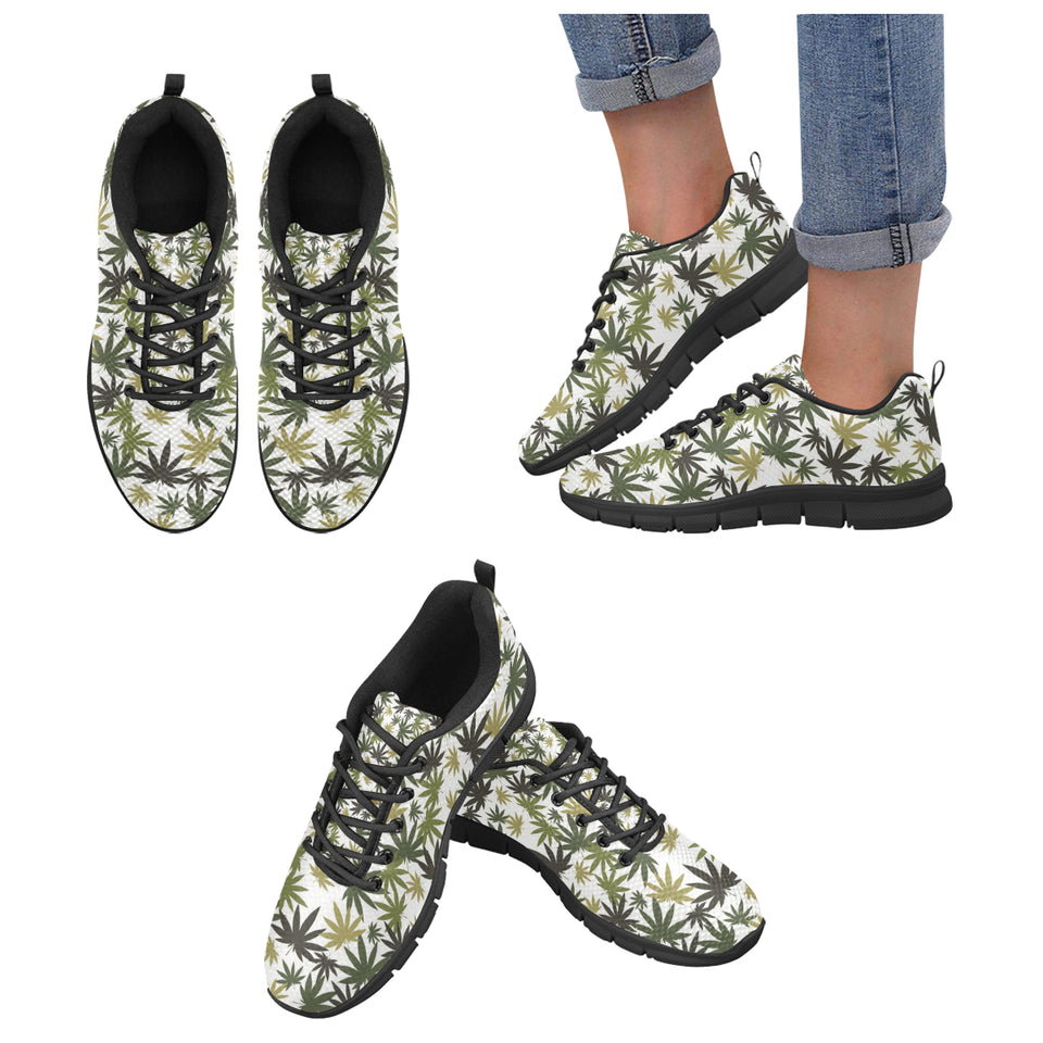 Canabis Marijuana Weed Pattern Print Design 05 Women's Sneaker Shoes