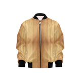 Wood Printed Pattern Print Design 05 Kids' Boys' Girls' Bomber Jacket