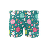 Snowman bird decorative elements christmas pattern Men's Swimming Trunks