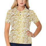 Rose Pattern Print Design 05 Women's All Over Print Polo Shirt